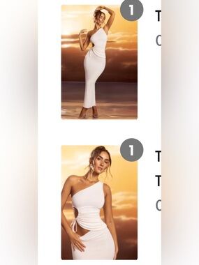 Oh Polly One-Shoulder Cutout Maxi Dress in White